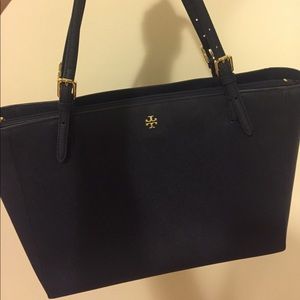 Tory Burch Navy Large Tote Bag